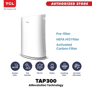 TCL AEROPURE 40sqm Air Purifier - with HEPA Filter H3, Honeycomb Coconut Filter with Humidifier