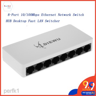 HOT☛ 8-Port 10/100Mbps Ethernet Network Switch HUB Desktop Fast LAN Switcher