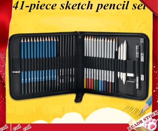 41Pcs H&B Sketching Pencils Drawing and Sketch Kit Set Charcoal Pencil Art Painting Artists Kit