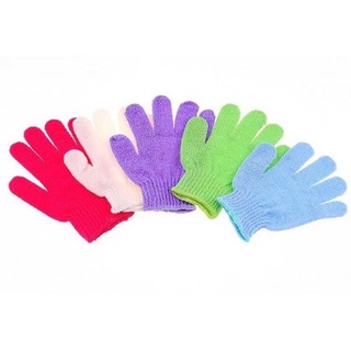 Five-fingered bath gloves