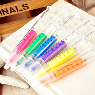 6Pcs Cylinder Highlighter Watercolor Precision Crossed Pen (1)