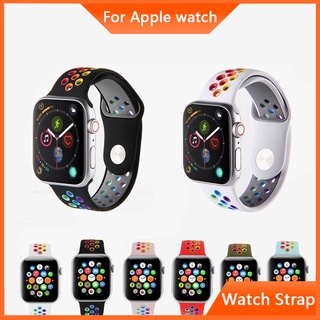 Original Rainbow Apple watch band Strap For apple watch band 44 mm 40mm iwatch band 42mm 38mm silicone bracelet Apple watch