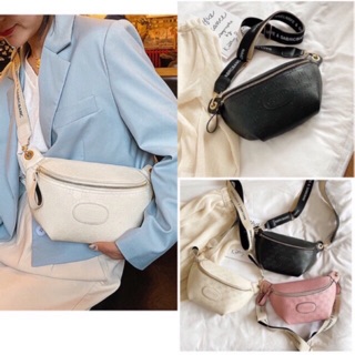 Tan Korean new fashion sidebag beltbag slingbag