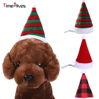 Pet Santa Hat Christmas Cat Dog Winter Warm Plush Cap Xmas Party Decor Hat Funny Cute