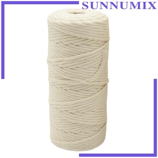 [SUNNIMIX] 3/4mm x 100m Macrame Cotton Cord for Wall Hanging Dream Catcher Cotton Rope DIY