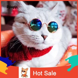 ☀Di Dog Puppy Cats Fashion Cool Glasses Round Sunglasses Eyewear Pet Photo Props