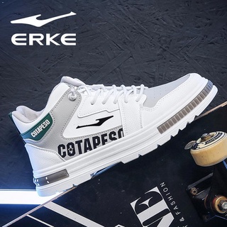 Hongxing Erke Men s Shoes Sports Shoes Fall 2021 New Casual Trendy Shoes Breathable Leather White Sh