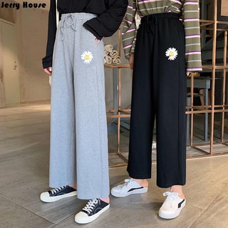 【Pure Cotton】Women's Korean style loose casual trousers with straight drop pants