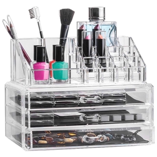Acrylic Jewelry & Cosmetic Storage Display Box with 3 Drawer (1)