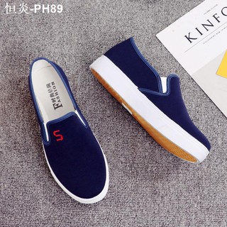 Old Beijing cloth shoes women s flat casual 2020 new all-match Korean version of a pedal lazy canvas