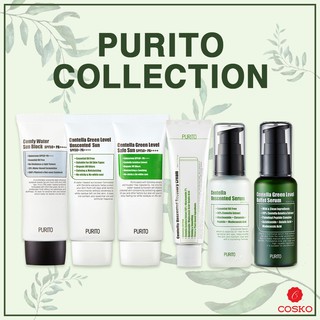 Purito Collection // Centella Green Level Buffet Serum / Centella Green Level Safe Sun / Centella Green Level Unscented Sun / Centella Unscented Serum / Centella Unscented Recovery Cream / Comfy Water Sun Block