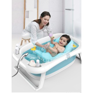 [Specials] Baby Bathtub Foldable Pink&Blue Bathtub&Bathmat For Kids