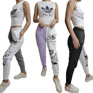 Pants ✤Croptop And Jogger Pants Terno for Her 3 Colors High Quality Cotton Fabric JB66☂