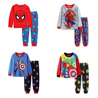 Spiderman Captain America Avengers Marvel Baby Kids Children Boys Pajama Set Sleepwear (1)