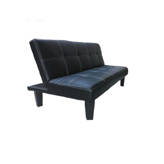 Everest Sofa Bed (Black Leather)