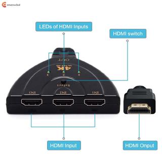 ★Crazy★1080P 4K*2K 3D HDMI Switch 1.4b 4K Switcher HDMI Splitter 3 In 1 Out Port Hub (2)