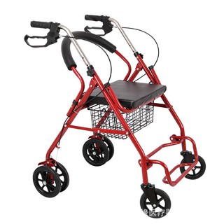 Adult Medical Walker Rollator with seat, wheels and foldable footrest