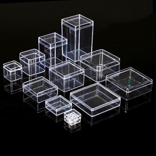 Transparent Clear Plastic Storage Box Jewelry Organizer