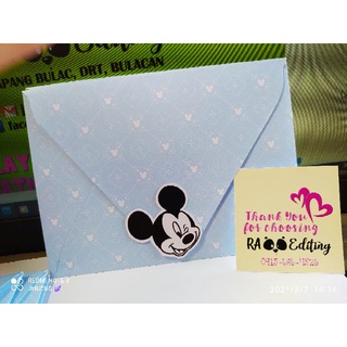CUSTOMIZED PRINTED ENVELOPES FOR INVITATIONS - MICKEY MOUSE