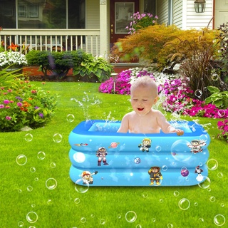 130CM Cartoon Inflatable PVC Swimming Pool Bath Tub For Kids Children Family Summer Outdoor Water