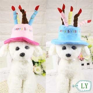 LY Cosplay Dog Cat Hat Birthday Cake Headdress Pet Cap Birthday Party Costume Candle Cats Headwear Accessory Beanies Hat/Multicolor