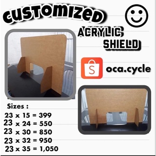 Acrylic Shield Barrier CUSTOM SIZE HIGH QUALITY 3MM