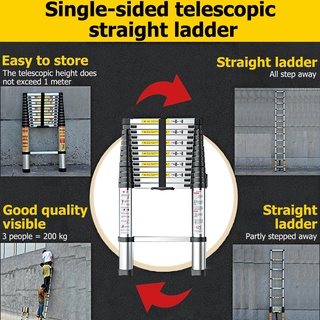 Telescopic Ladder Aluminum Thickened Straight Ladder Multifunctional Easy-to-carry Folding Ladder (7)