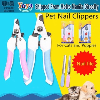 【Fast Delivery】2Pcs/Set Pet Toe Care Stainless Dogs Cats Claw Nail Clippers Cutter Puppy