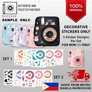 Instaxtic Set of 5 Decorative Stickers for Instax Mini 11 Instant Cameras Only