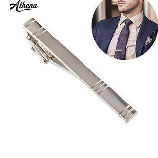 🐳Formal Men's Alloy Metal Silver Simple Necktie Tie Pin Bar Clasp Clip