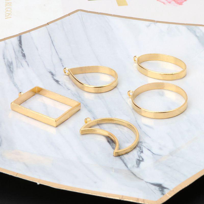 ✿INF✿10PcsFlower Resin Blank Frames Pendants Jewelry Making (2)