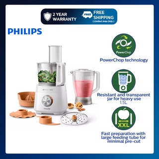 Philips HR7510/00 Compact Food Processor 2 in 1 Disc Power Chop Technology 800W 1.5L S-Blade