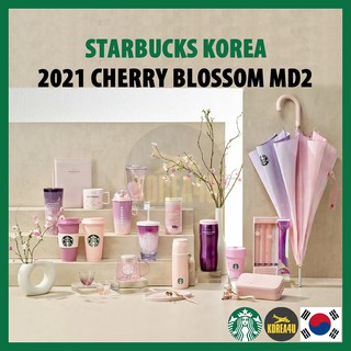 [Starbucks Korea 2021] Cherry Blossom MD2 Cold Cup Tea Cup Mug Stojo Tumbler Teapot Plate Keychain Straw Umbrella