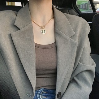 Retro Queen Coin Pendant Necklace Simple Fashion Choker OT Chain Necklace
