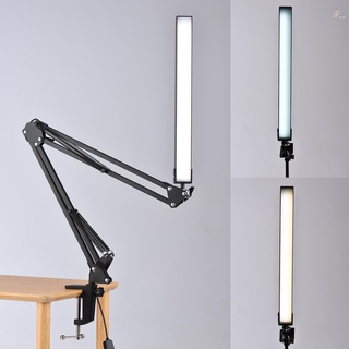 OF Flexible LED Desk Lamp with Clamp Eye-Caring 10W Adjustable Metal Swing Arm Lamp 10 Dimmable Brightness 3 Colors Modes with Memory Function USB Powered Architect Office Table Lamp Night Light for Home Office Dorm Reading Work Study