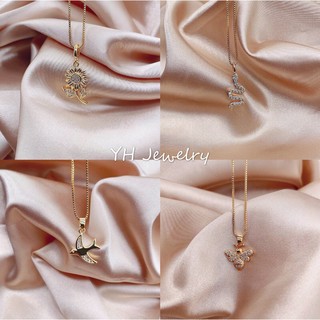 【YH】18k rose gold plated pendant necklace