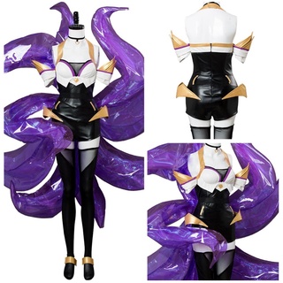 In Stock LOL the Nine-Tailed Fox Ahri K/DA Skin Cosplay Costume Dress For Women Girls Outfit Halloween Carnival Costumes