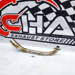 Chrome Stainless 50mm Racing Exhaust Pipe Header for Yamaha Aerox 155 Lexi 125 Motorcycle (2)
