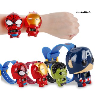 TUR_Marvel Avengers Iron Man The Hulk Spider Man Captain America Toy Watch Gift