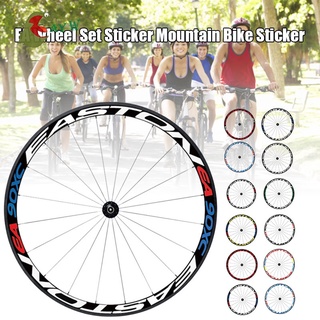 bicycle pedal❈2Pcs EA Wheel Set Stickers Mountain Bike Ring Bicycle Rim Decals Sticker（A needs