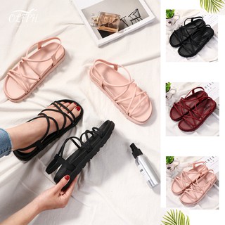 New Fashion Strap Sandals for Women Summer Flat Shoes Korean Leisure Soft Sandal Bandage Shoes