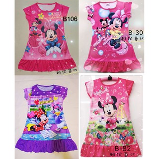 Diya Summer Dress Short Sleeved Pajama Pyjamas Kids Girl Clothing Sleepwear Micky Nightdress