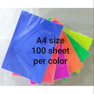 Sticker Paper A4 100 sheets per color