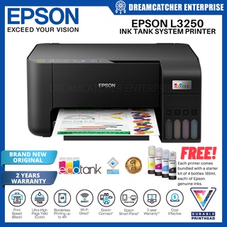 Epson L3150 / L3250 EcoTank Wi-Fi All-in-One Ink Tank Printer [Brand New Original] 003 Ink