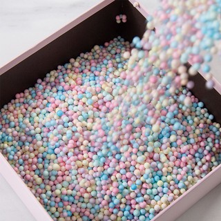 【Loveinhouse】Rainbow Foam Balls Beads Decorative Styrofoam Balls Gift Box Filler DIY Arts Crafts