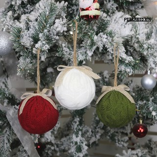 RedHeart Knitted Ball Tree Hanging Xmas Ornaments