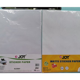 Joy Sticker Paper Glossy/Matte A4 10 sheets per pack (1)