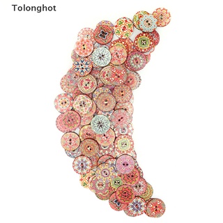 Tolonghot> 100pcs Retro Wood Buttons Handwork Sewing Scrapbook Clothing Crafts Accessories well
