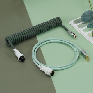 KBDFANS MUTI-GREEN HANDMADE CUSTOM MECHANICAL KEYBOARD USB-C CABLE