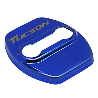 4pcs Stainless steel Car Door Lock car accessories for hyundai tucson 2005-2021 Car sticker (5)